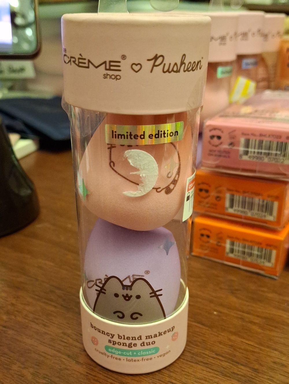 Pusheen Limited Edition Pink Purple Bouncy Blend Makeup Sponge Duo New Sealed